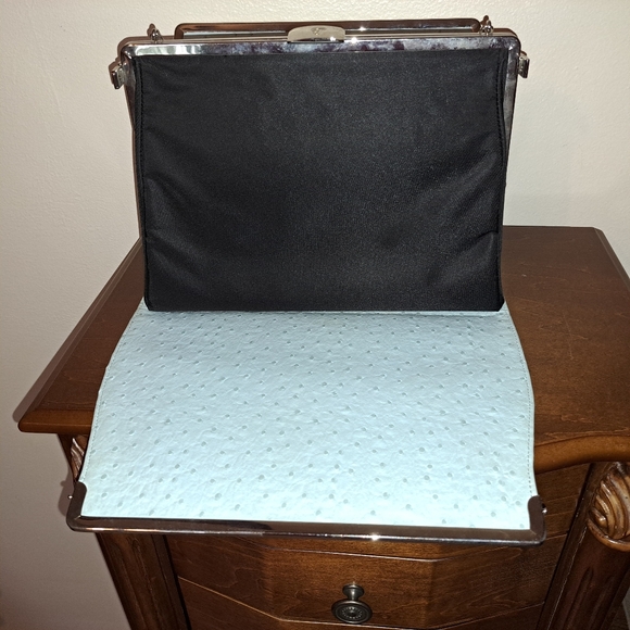 Vi Tage, 1950s, Elegant Blue/Brown Or Black Handbag - Picture 3 of 12